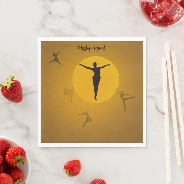 Serviette En Papier Mystique Danse Élégante (En situation)