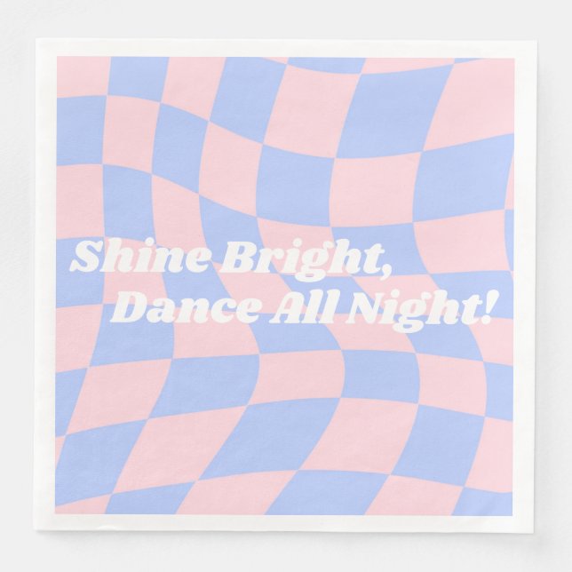 Serviette En Papier Naissance de Neon Super Disco (Devant)