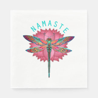 Serviette En Papier Namaste Lotus Dragonfly Yoga