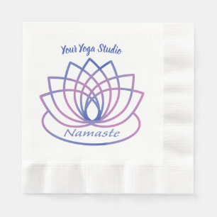 Serviette En Papier Namaste Purple and Pink Lotus Flower