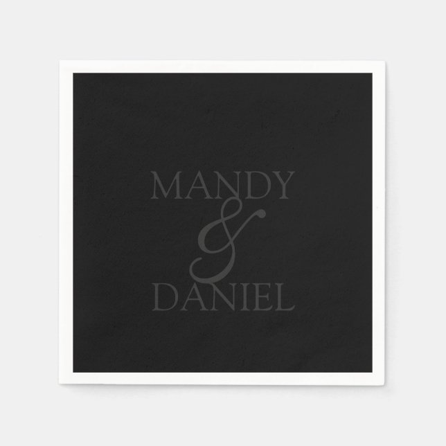 Serviette En Papier Names and Ampersand (Devant)