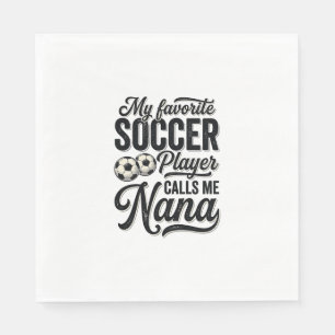 Serviette En Papier Nana de foot Vintage Gravure Famille Joueur Chemis