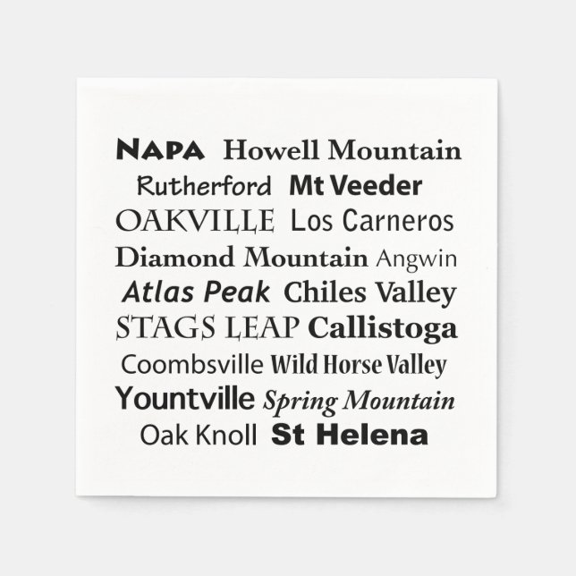 Serviette En Papier Napa Wine Country Naples (Devant)
