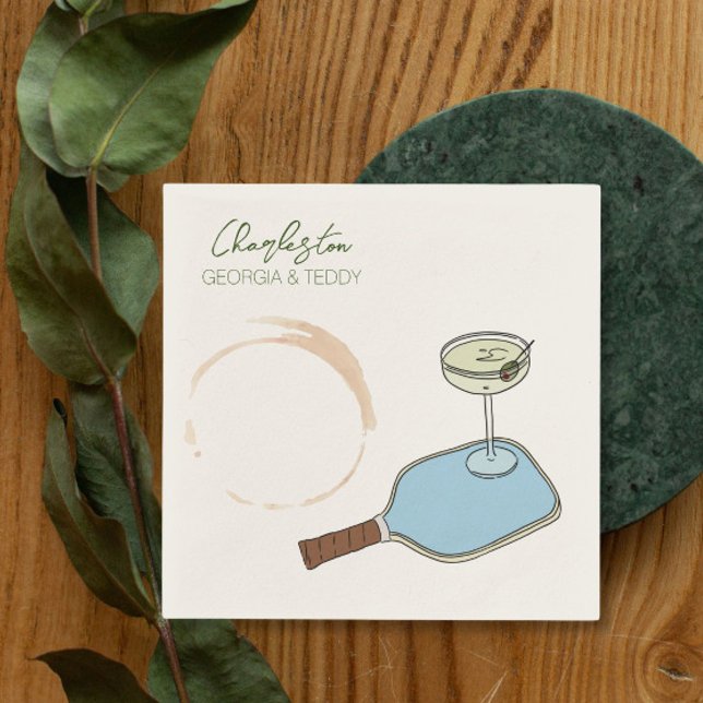 Serviette En Papier napkin à cocktail de pickleball (Créateur téléchargé)