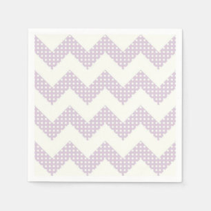Serviette En Papier Napkin/Chevron et Pois