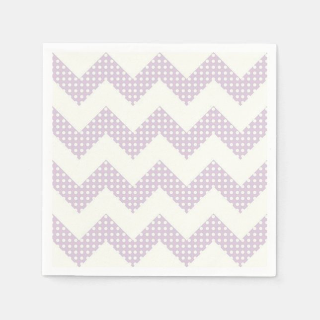 Serviette En Papier Napkin/Chevron et Pois (Devant)