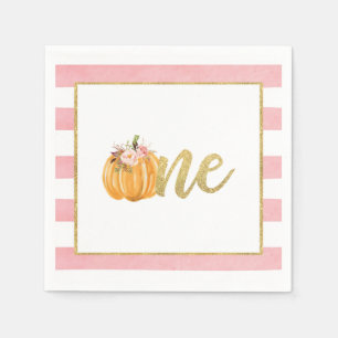 Serviette En Papier Napkin Citrouille pour le premier anniversaire - G