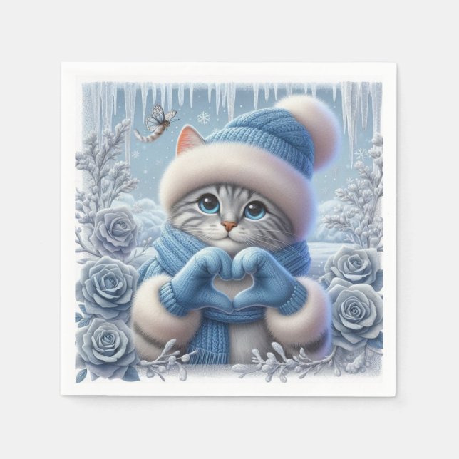 Serviette En Papier Napkin de Christmas Love (Devant)