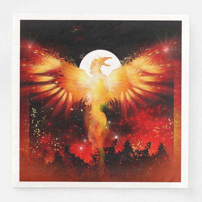 Serviette En Papier Napkin de Phoenix Rising (Devant)
