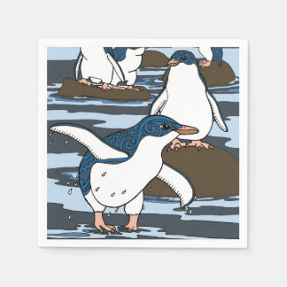 Serviette En Papier Napkin de pingouin