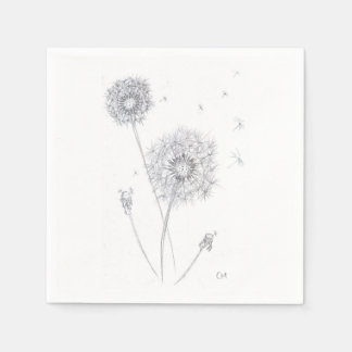 Serviette En Papier Napkin de table de Dandelion