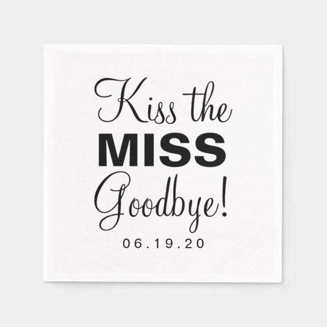 Serviette En Papier Napkin - Embrasse la Miss Adieu (Devant)