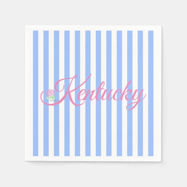 Serviette En Papier Napkin en bande bleue du Kentucky (Devant)