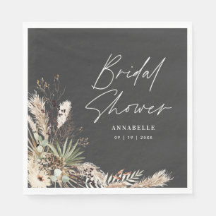 Serviette En Papier Napkin en herbe de pampa moderne boho élégant pour