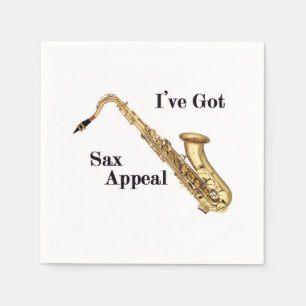 Serviette En Papier Napkin en papier saxophone