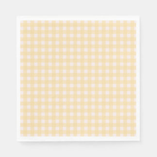 Serviette En Papier Napkin En vichy jaune