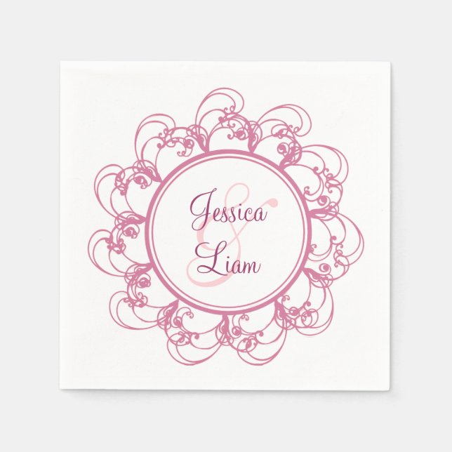 Serviette En Papier Napkin floral élégant (Devant)