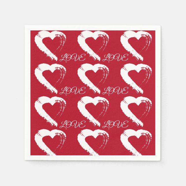 Serviette En Papier Napkin Moon Heart (Devant)