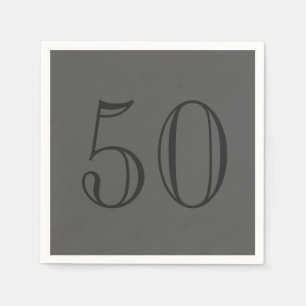 Serviette En Papier Napkin personnalisé gris classique