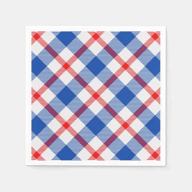 Serviette En Papier Napkin plaid (Devant)