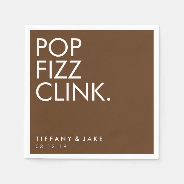 Serviette En Papier Napkin - Pop Fizz Clink (Devant)
