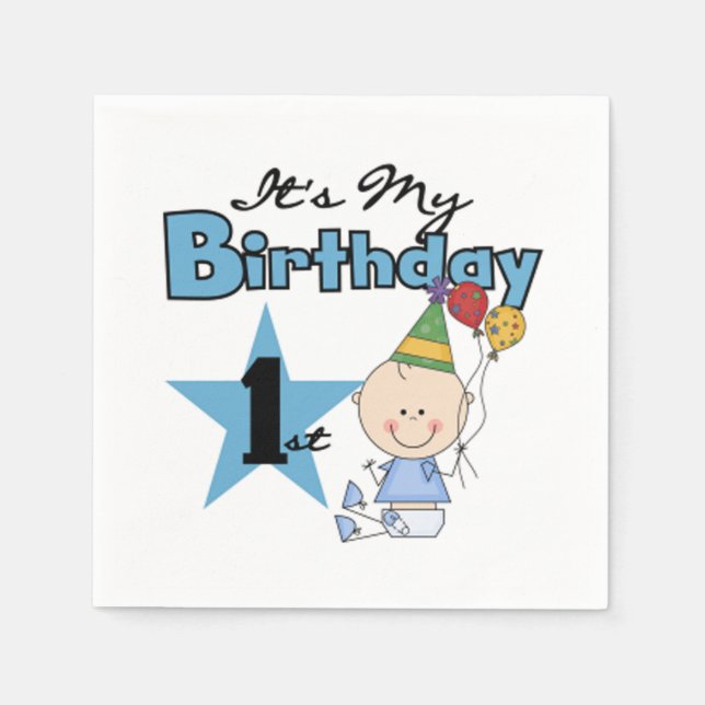 Serviette En Papier Napkin/Premier anniversaire (Devant)
