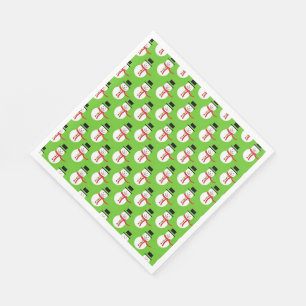 Serviette En Papier Napkin standard blanc de Noël/neige