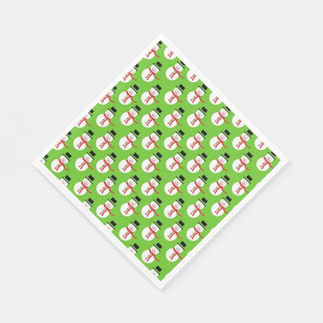 Serviette En Papier Napkin standard blanc de Noël/neige (Coin)