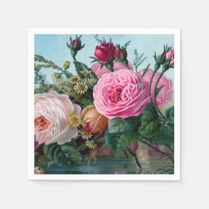Serviette En Papier Napkin vintage Floral