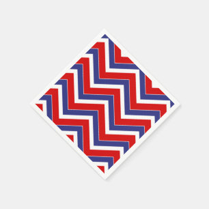 Serviette En Papier NAPKINES DE PARTI 1 PAPIER Rouge, Blanc, Bleu Chev