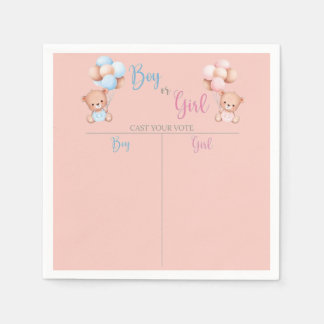 Serviette En Papier napkins baby girl or baby boy game