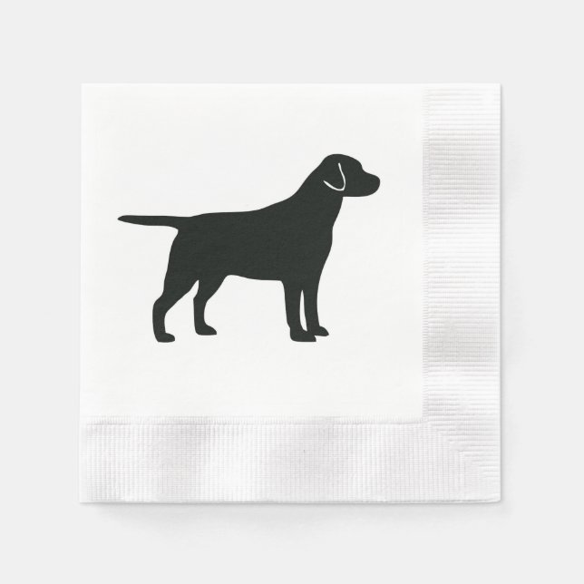 Serviette En Papier Napkins Black Lab (Devant)