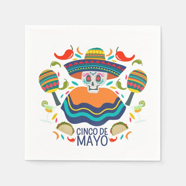 Serviette En Papier Napkins Cinco De Mayo (Devant)