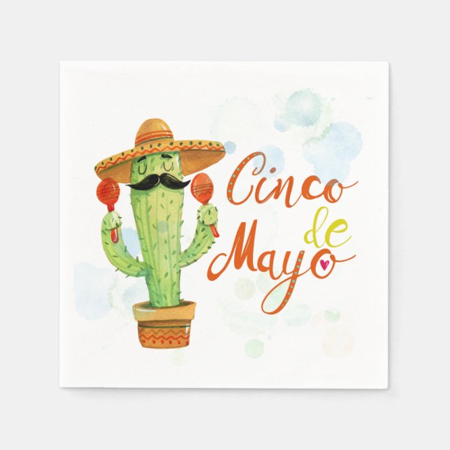 Serviette En Papier Napkins Cinco De Mayo (Devant)