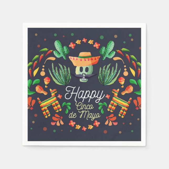 Serviette En Papier Napkins Cinco De Mayo (Devant)