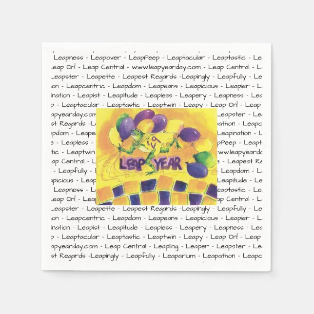 Serviette En Papier Napkins de fête de l'année bap (Devant)