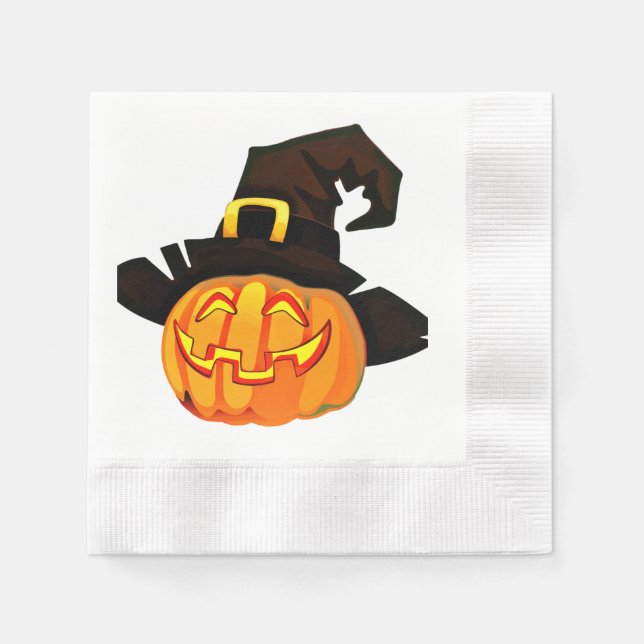 Serviette En Papier Napkins de fête d'Halloween (Devant)