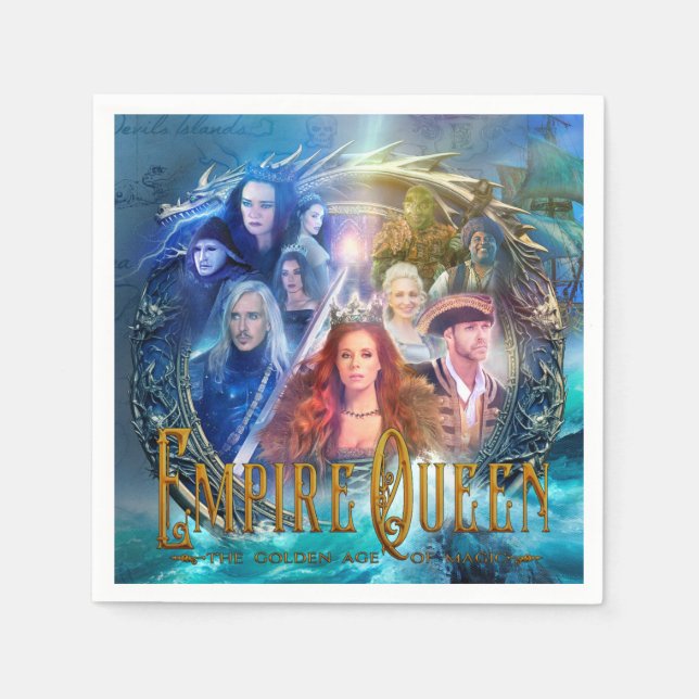 Serviette En Papier Napkins Empire Queen Party (Devant)