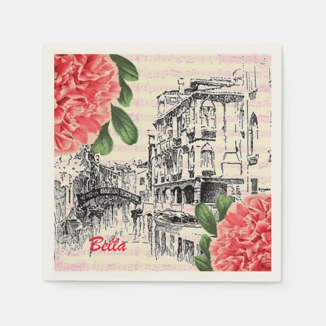 Serviette En Papier Napkins en papier Bella Italie (Devant)