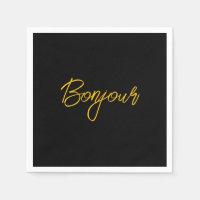 Napkins en papier Bonjour