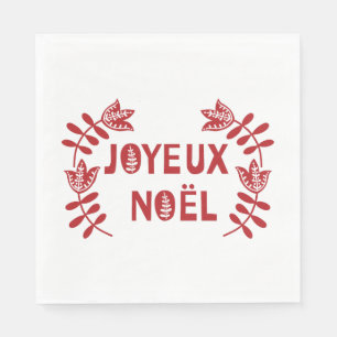 Serviette En Papier Napkins en papier Joyeux Noel