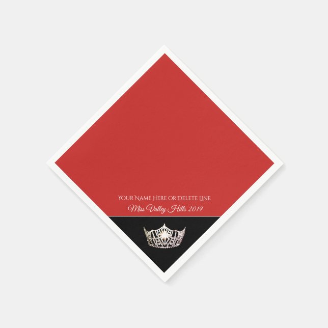 Serviette En Papier Napkins en papier peint en argent Miss America (Coin)