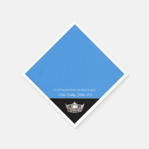 Serviette En Papier Napkins en papier peint en argent Miss America