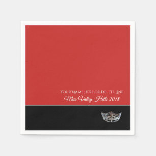 Serviette En Papier Napkins en papier peint en argent Miss America