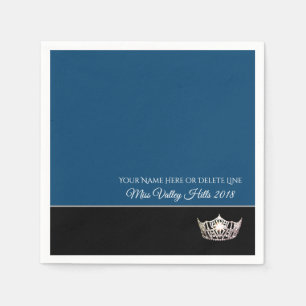 Serviette En Papier Napkins en papier peint en argent Miss America