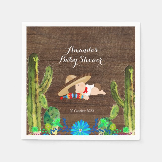 Serviette En Papier Napkins Fiesta Boy Muchachito Paper Party (Devant)