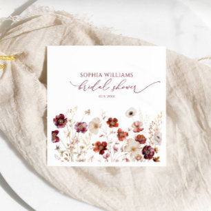 Serviette En Papier Napkins Fleur sauvage Fête des mariées