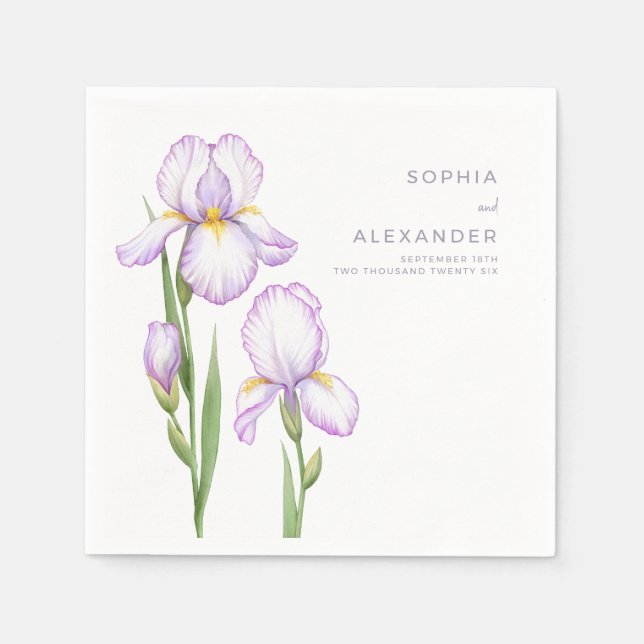 Serviette En Papier Napkins for a Modern Wedding.  (Devant)
