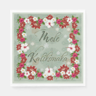 Serviette En Papier Napkins Hawaiian Mele Kalikimaka Papier