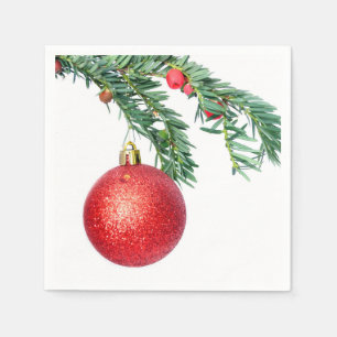 Serviette En Papier Napkins Holly Branch